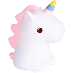 Lumes Lampka silikonowa nocna dla dziewczynki jednorożec W0-R54