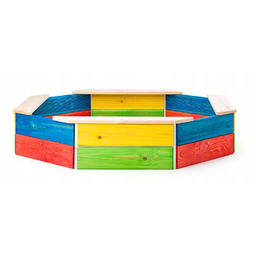 Piaskownica Woody drewniana kolorowa