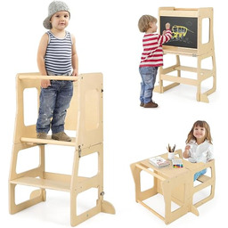 COSTWAY Wieża edukacyjna dla dzieci 3 w 1,
