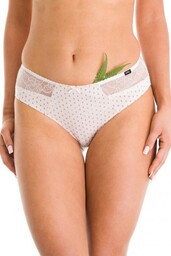 Bawełniano-koronkowe figi damskie (2 pack) w drobny wzór