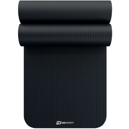 Mata fitness NBR 1cm - czarna - 190x60