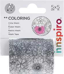Taśma Washi Coloring Floral COLORING 50mmx5m.