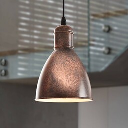 EGLO Lampa wisząca Priddy 1, możliwość ściemniania, miedziany,