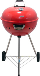 GRILL WĘGLOWY OKRĄGŁY 54CM CZERWONY
