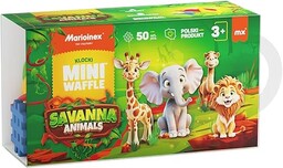 Marioinex Mini Waffle Animals Sawanna 50 elementów
