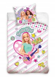 Pościel Dwustronna Barbie Z Gitarą Bawełna 140x200