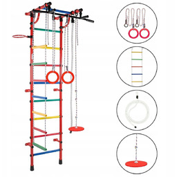 Metalowa drabinka gimnastyczna Gamma Plus czerwony