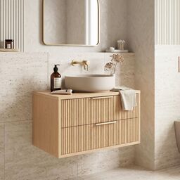Szafka łazienkowa pod umywalkę Rea Mono 80cm Beige