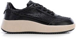 Damskie sneakersy z ekoskóry czarne