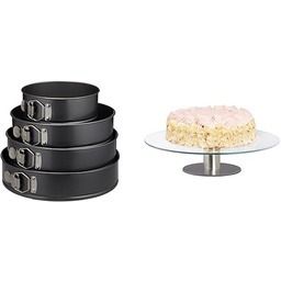 Relaxdays Forma do Pieczenia Ciast, Stal, Szary, 4