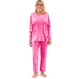 PIŻAMA DAMSKA M CIEPŁA DŁUGI RĘKAW SPODNIE FROTTE