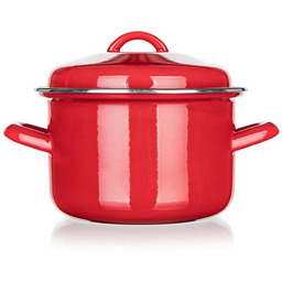 Banquet Garnek emaliowany z pokrywką Red MILTON 2
