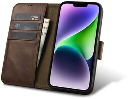 iCarer Oil Wax Wallet Case 2in1 etui iPhone