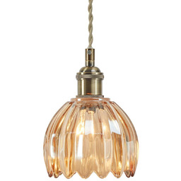 Markslöjd Lampa wisząca szklana Gotta, brązowy / mosiężny,