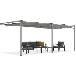 Antracytowe zadaszenie tarasu Santana 3x6m Garden Point