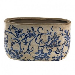 Ceramiczna Osłonka w Kwiaty Owalna Clayre & Eef