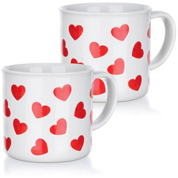 Banquet Zestaw kubków ceramicznych RED HEART 350 ml