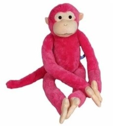 Małpa różowa na rzepy 85cm