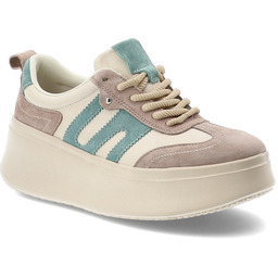 Filippo Sneakersy damskie, cholewka ze skóry naturalnej zamszowej