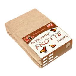 KARO Prześcieradło frotte z gumką 60x120 beżowe 009