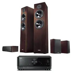Yamaha MusicCast RX-V4A Czarny, NS-F51/NS-P51 Orzech Zestaw kina