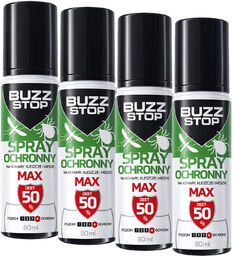 Zestaw BuzzStop Max, spray ochronny na komary, kleszcze