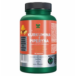 LANCO NUTRITIONS Kurkumina + Piperyna, 60 kaps. ->