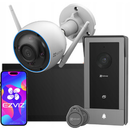 Zestaw Wideodomofon CP5 Wifi Ezviz 2-ŻYŁOWY Czytnik Breloki
