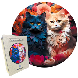 Puzzle Drewniane Kot Koty Prezent Na Rocznicę Układanka