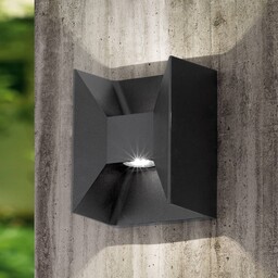 EGLO Kinkiet zewnętrzny Morino, czarny, aluminium, nowoczesny