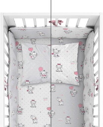 Pościel do łóżeczka SŁONIE MILUSIE 90x120 + Ochraniacz