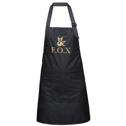 Fartuch kosmetyczny czarny F.O.X, uniwersalny, lekki, do salonu