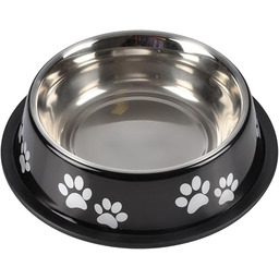 Miska ze wzorem nóg antypoślizgowych D21/16 cm, czarna