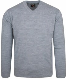 Męski Sweter z Wełną - Devir - V-neck