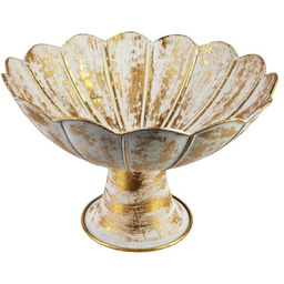 Patera dekoracyjna metalowa złota 22x33 HIWE4173