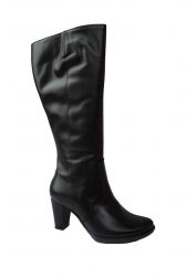 Wysokie kozaki ze skóry łydki BnW, słupek 8