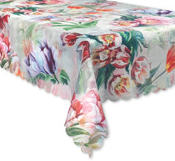 Obrus PLAMOODPORNY Tulipany 130x220 liście kwiaty