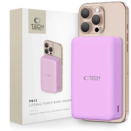 Powerbank Tech-Protect PB12 LifeMag 20000mAh MagSafe Lilac 15W