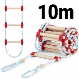 Drabina sznurowa linowa na dach Atestowana 10m dekarska