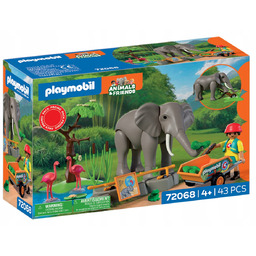 PLAYMOBIL Animal Friends 72068 Słoń z opiekunem zoo,