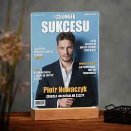 Lampka ramka XL z wydrukiem Człowiek Sukcesu
