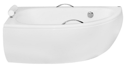 Besco Milena Premium 150x70cm Wanna asymetryczna Lewa+zagłówek+2szt uchwytów