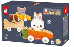 Magnetyczne drewaniane pojazdy z domowymi zwierzątkami Farma 18