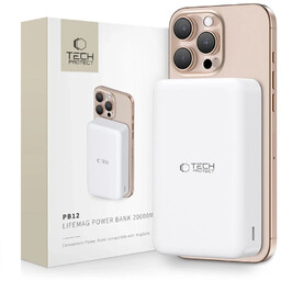 Powerbank Tech-Protect PB12 LifeMag 20000mAh MagSafe White 15W