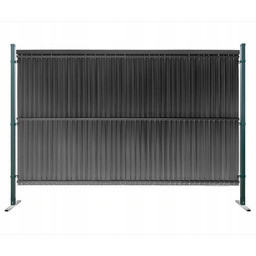 Listwy ogrodzeniowe pionowe szerokie 62-80mm 123x250cm RD05 Antracyt