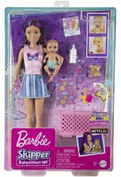 Barbie Lalka Skipper Babysitters Usypianie maluszka HJY33