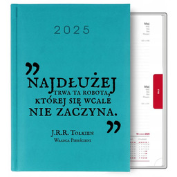 KALENDARZ TURKUSOWY A5 2025 PREZENT Z WŁADCA PIERŚCIENI