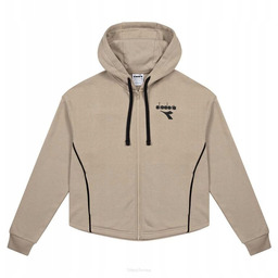 Dres tenisowy Diadora Tracksuit FZ damski beżowo-czarny XS