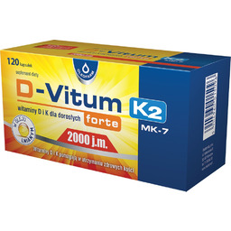D-Vitum Forte 2000 j.m. K2 MK7, 120 kapsułek