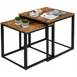 Stolik Kawowy Ława Stół Zestaw Stolików 2w1 Loft